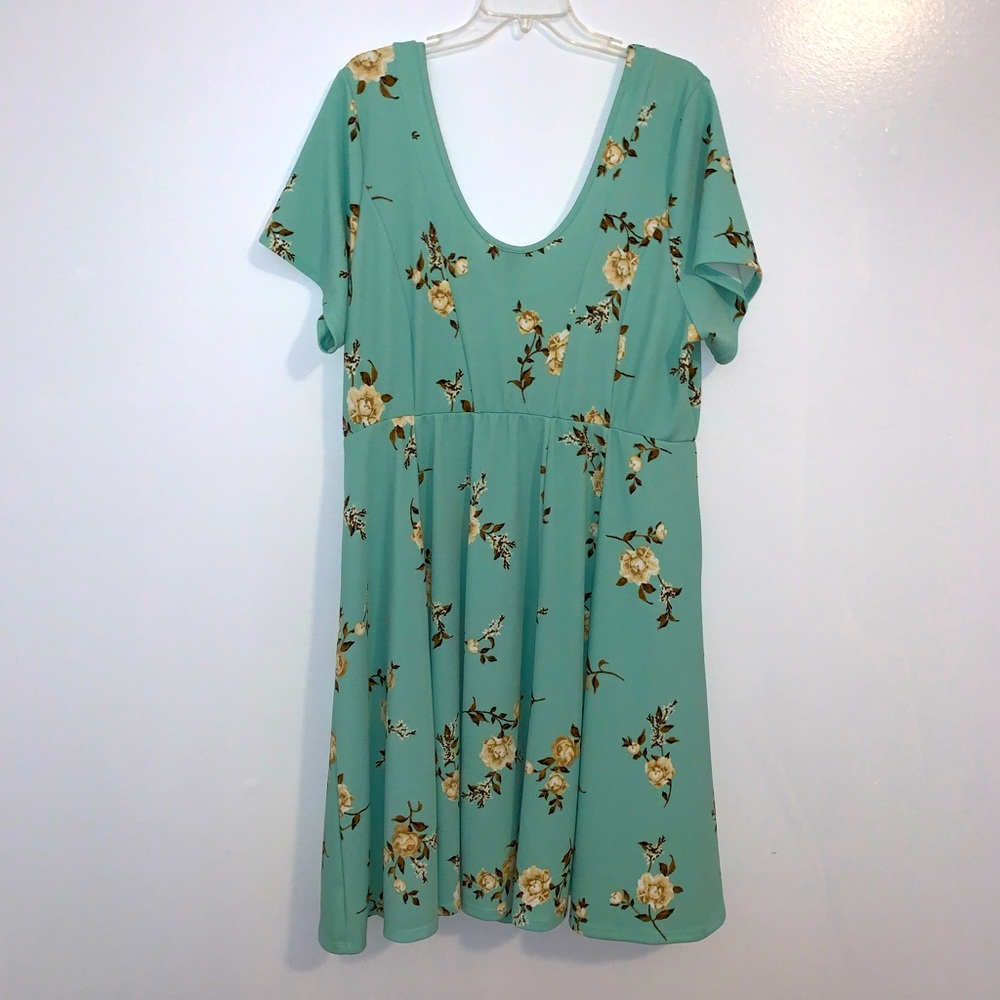 NWT Torrid Mint Green Floral Dress